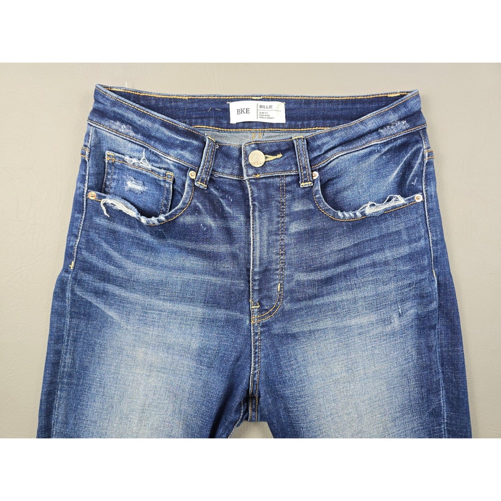 BKE Billie High Rise Ankle Skinny Distressed Jeans Blue Size 28 - Picture 6 of 13